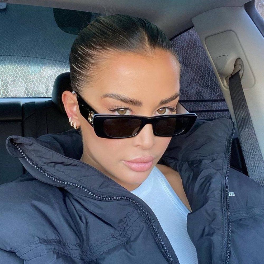 NEW Gucci GG0516S 001 Black Silver Rectangle Women Sunglasses - Picture 3 of 15